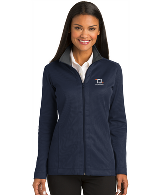 Ladies Vertical Texture Full-Zip Jacket