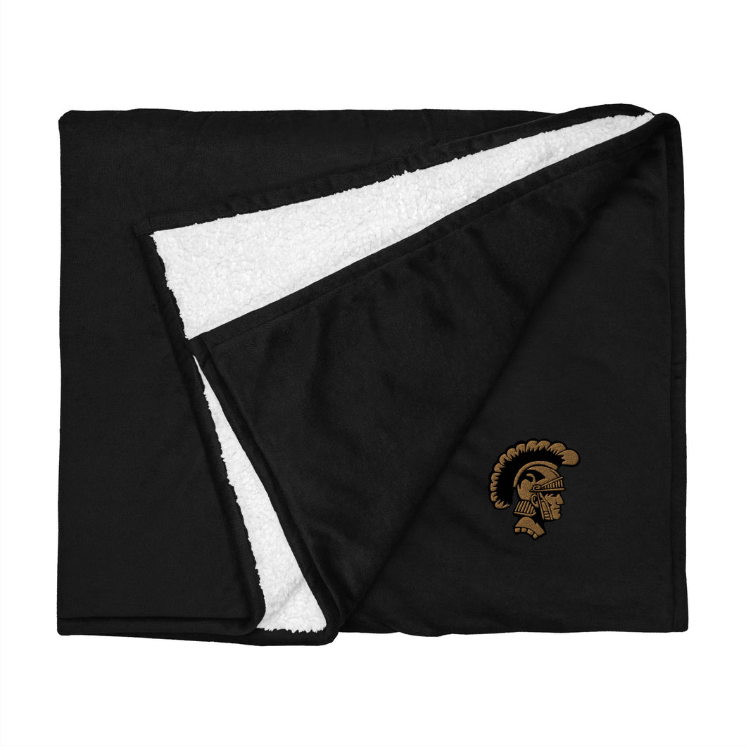 Sherpa Blanket - Embroidered Trojan Head