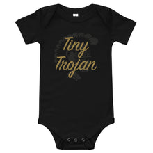 Load image into Gallery viewer, Baby Onesie - Black Tiny Trojan